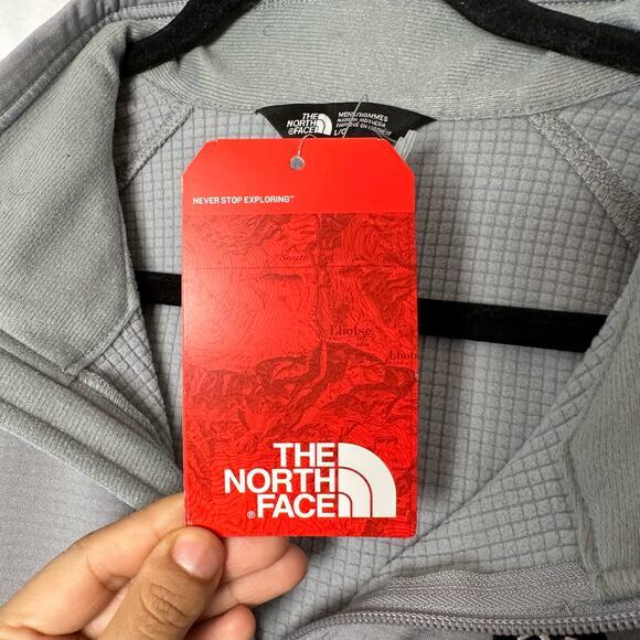 The North Face Men's Mountain Peaks Quarter Zip Fleece Gray Size Large - Picture 16 of 16